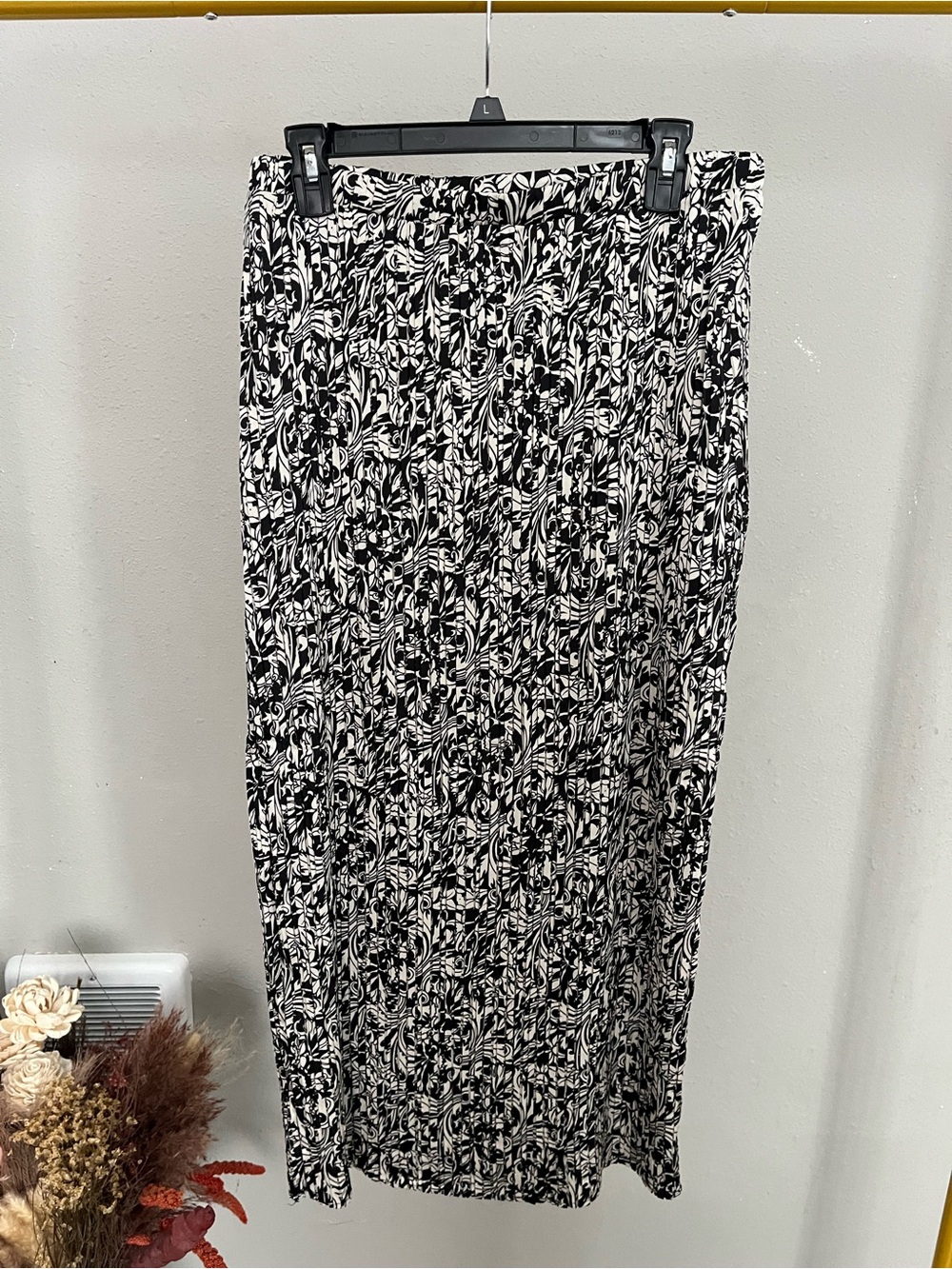 Sunny Leigh Black & White Floral Maxi Skirt
